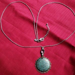 Antique art nouveau style pendant necklace